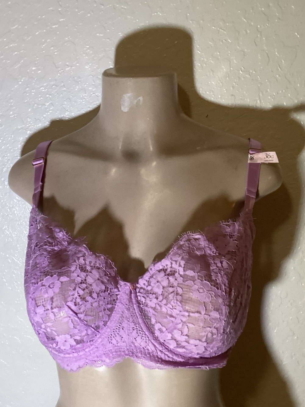 Lace Underwire Bra - Lavender Pink
